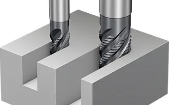 CoroMill® Plura, węglikowe frezy trzpieniowe z rozdzielaczem wiórów do obróbki zgrubnej
